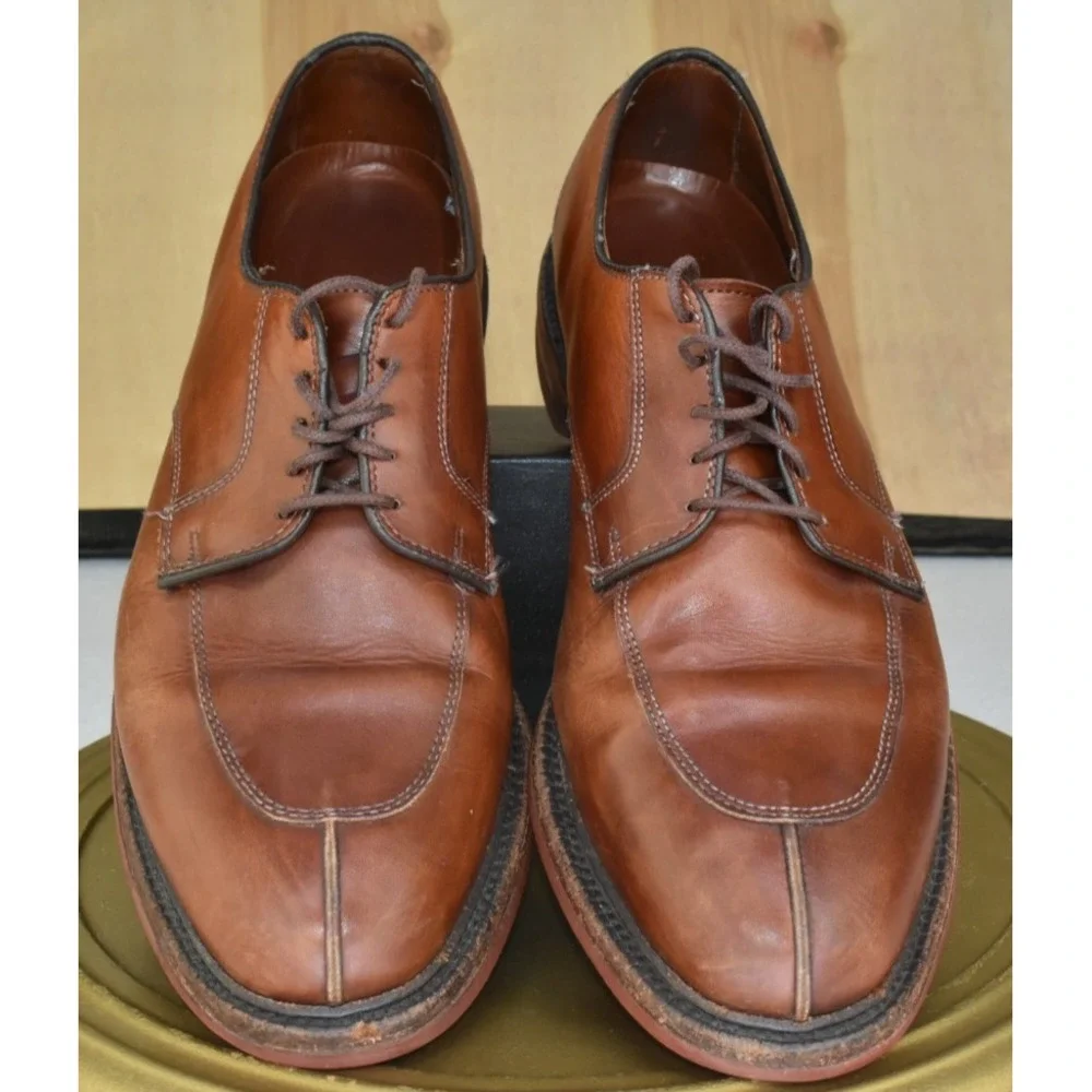 Allen Edmonds Walton Men's Shoes Size 11.5 Split Toe Oxford Derby Brown Leather